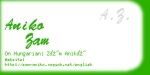 aniko zam business card